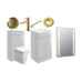 Pilton Bathroom Furniture Pack with Brushed Brass Taps and Free LED Mirror